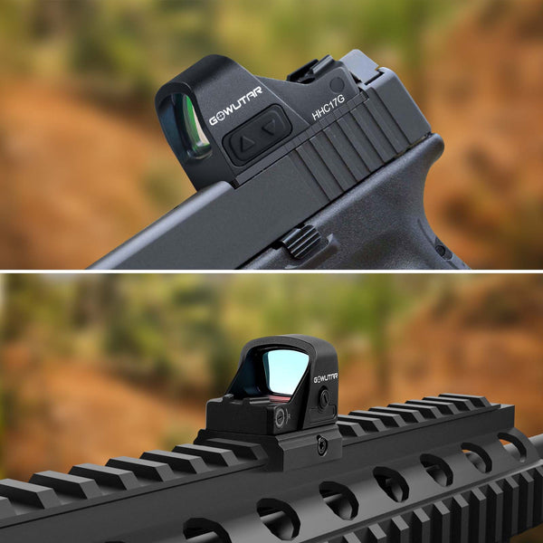 GOWUTAR HHC17G 3 MOA Micro RMSc Green Dot Sight for Compact & Subcompact Pistols Shake Awake Reflex Sights