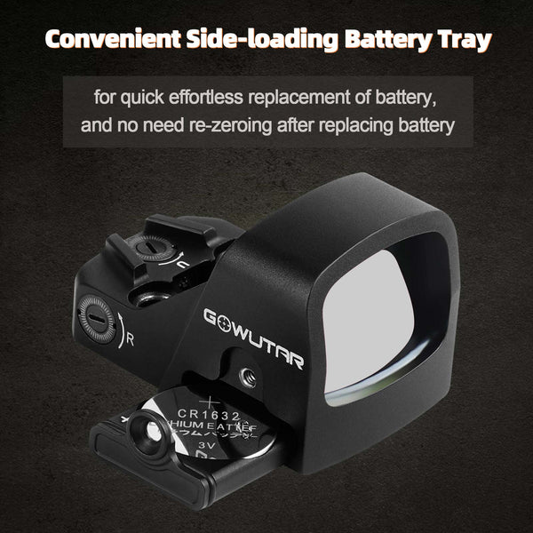GOWUTAR HHC17G 3 MOA Micro RMSc Green Dot Sight for Compact & Subcompact Pistols Shake Awake Reflex Sights