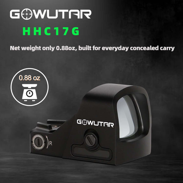 GOWUTAR HHC17G 3 MOA Micro RMSc Green Dot Sight for Compact & Subcompact Pistols Shake Awake Reflex Sights