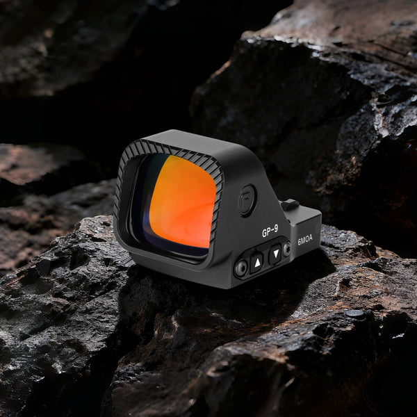 GOWUTAR GP-9 Large Window Red Dot Sight - 6 MOA RMR Footprint Red Dot Optics - 7075 Aluminum Motion Awake Pistol Reflex Sights
