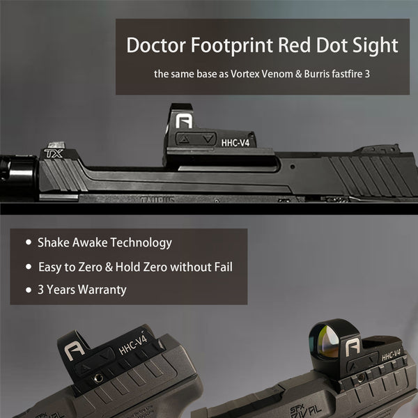 HHC-V4 Doctor Footprint Pistol Shake Awake Red Dot Sight